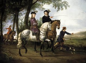 Paysage avec une chasse